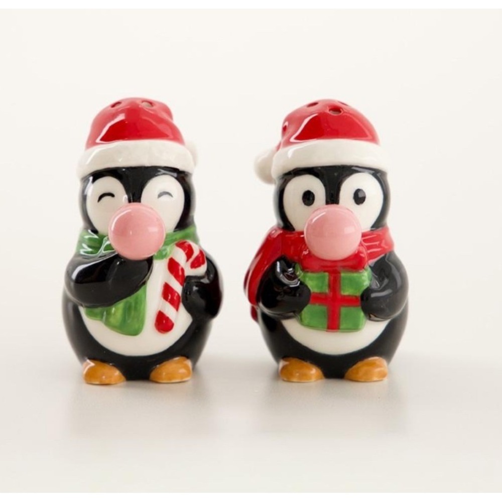 Cracker Barrel Penguin Mini Salt & Pepper Shakers Set of 2 Ceramic Christmas NWT